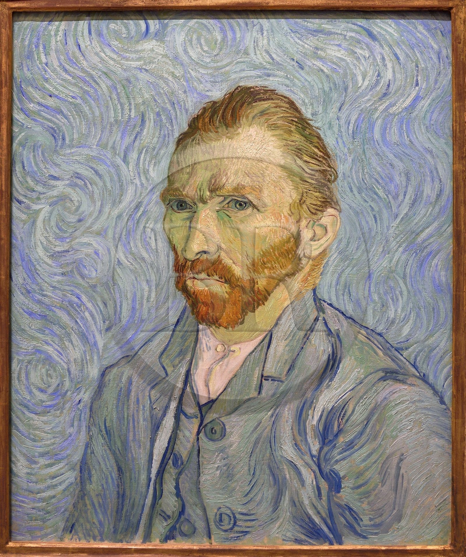 France, Paris (75), le musée d'Orsay, L'Eglise d'Auvers-sur-Oise, portrait de l'artiste (1889) autoportrait de Vincent van Gogh