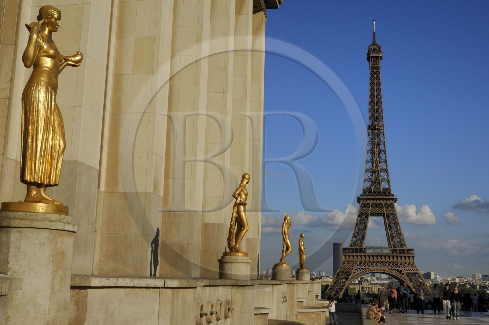 France, Paris (75), la Tour Eiffel vue depuis le Trocadero