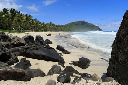 France, île de la Réunion, la côte sud, plage de Grand-Anse