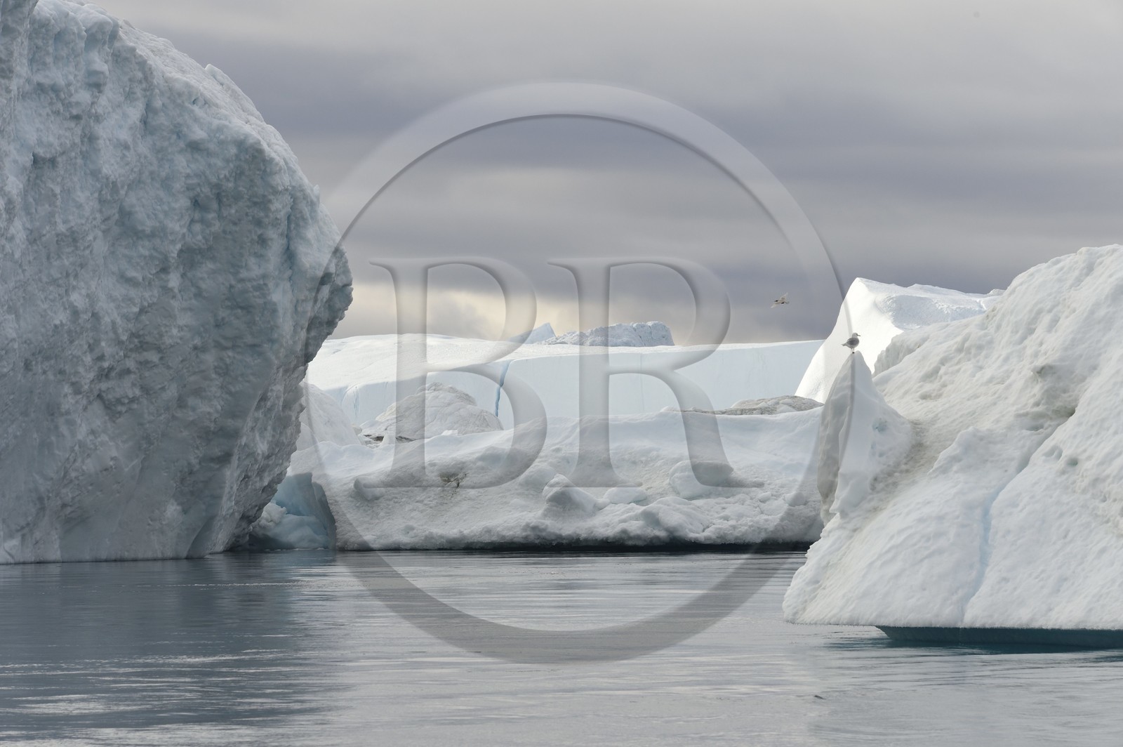 Greenland, west coast, Disko Bay, Ilulissat, icefjord listed as World heritage by UNESCO that is the mouth of the Sermeq Kujalleq Glacier