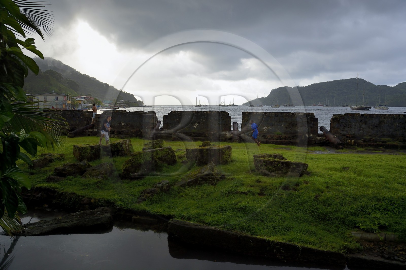 Panama, province de Colon, Portobelo, classé Patrimoine Mondial de l'UNESCO, fort San Jeronimo datant de l'époque espagnole