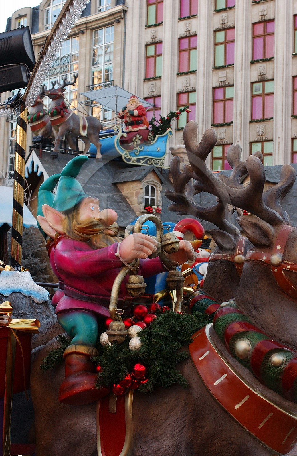 France, Nord (59), Lille, le marché de Noël sur la Grand Place