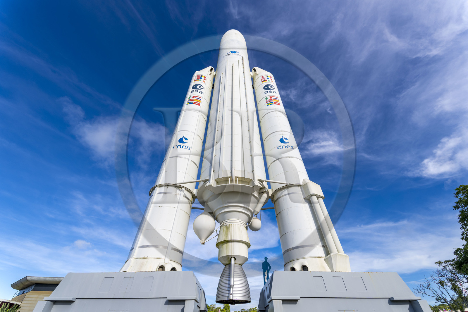 France, Guyane, Kourou, Centre Spatial Guyanais (CSG), réplique grandeur nature de la fusée Ariane V