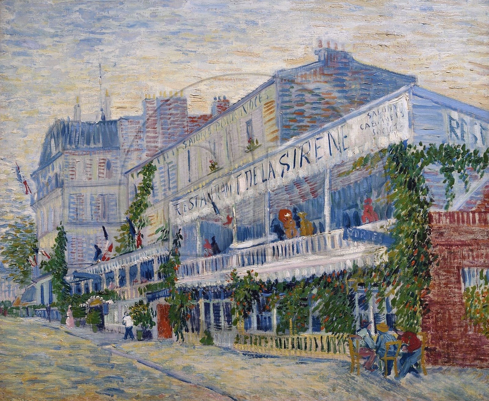 France, Paris, Orsay museum, The Mermaid Restaurant in Asnières (1887) by Vincent Van Gogh