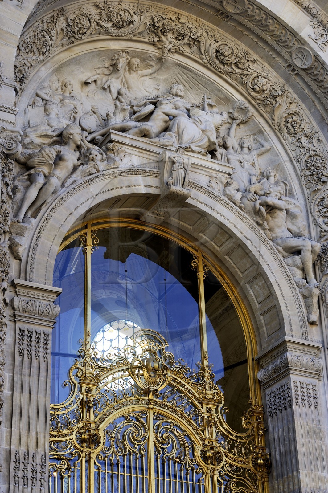 France, Paris (75), Petit Palais de l' architecte Charles Girault (Exposition universelle de 1900), entrée principale