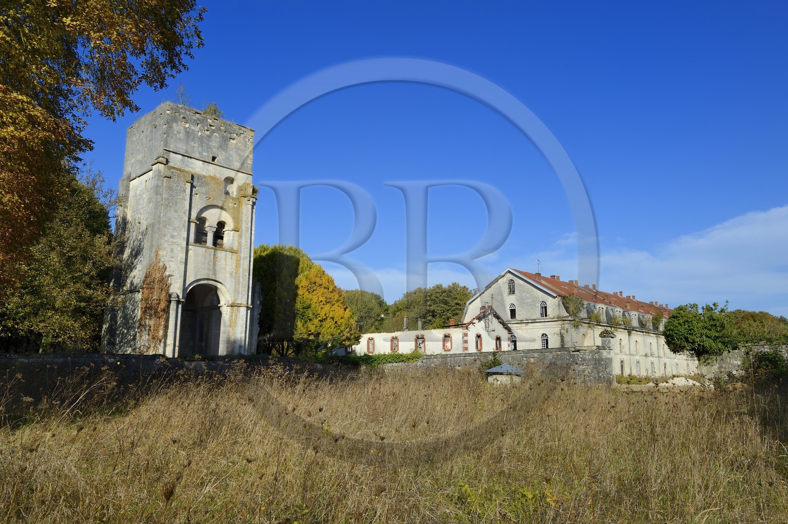 France, Meuse, Verdun, the citadel, Beaurepaire barracks and the old tower of Saint Vanne that is a vestige of the abbey