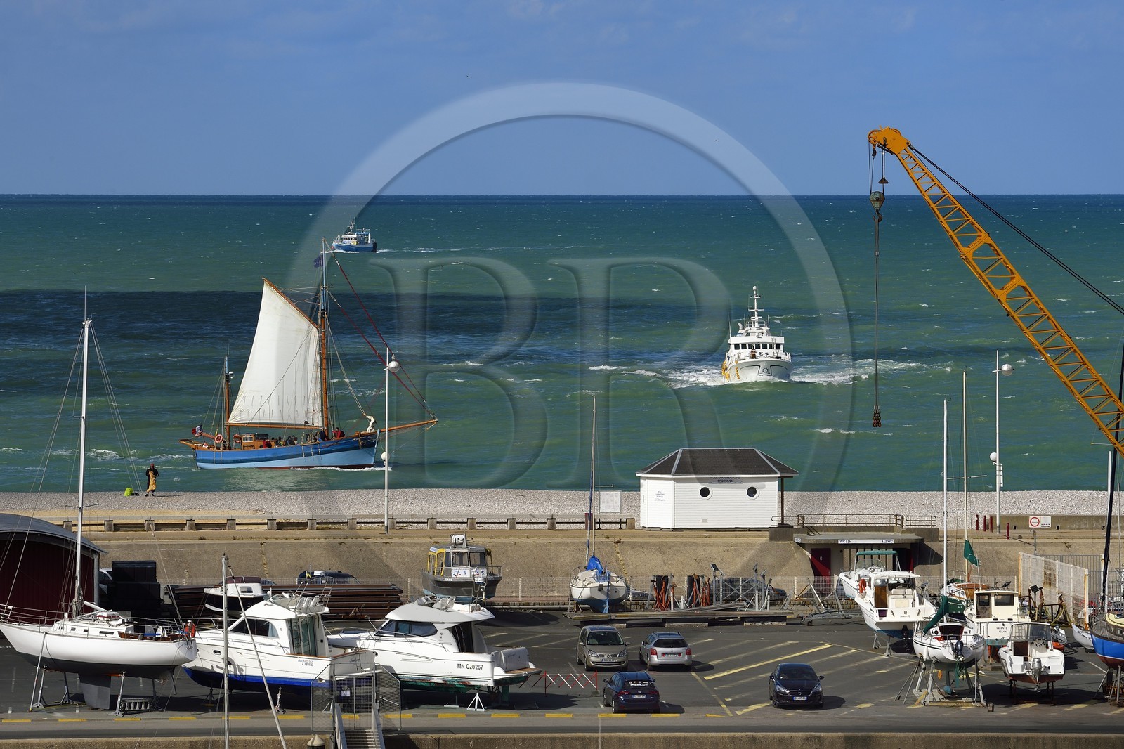 France, Seine Maritime, Pays de Caux, Cote d'Albatre, Fecamp, the old sailing ship Tante Fine