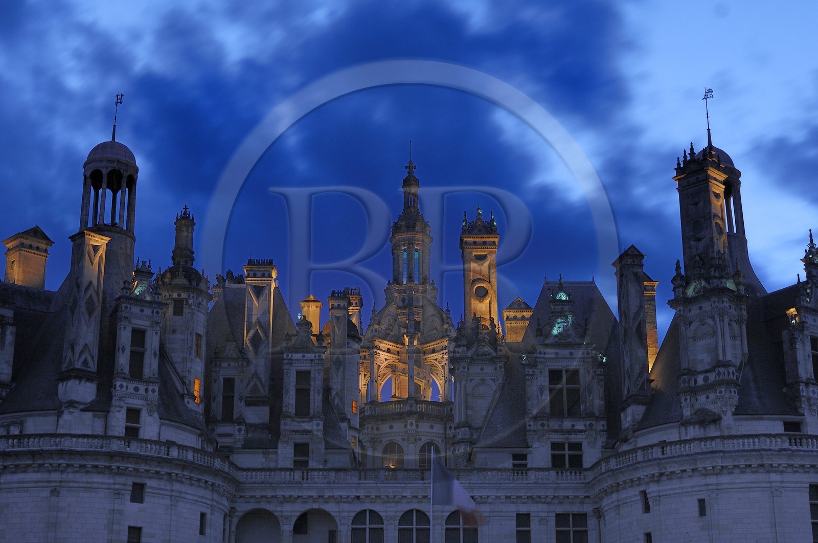 France, Loir et Cher, Loire Valley listed as World Heritage by UNESCO, Chateau de Chambord by night