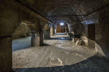 France, Bouches du Rhone, Arles, Cryptoporticus galleries, foundations of the Roman Forum (1st century BC), listed as World heritage by UNESCO