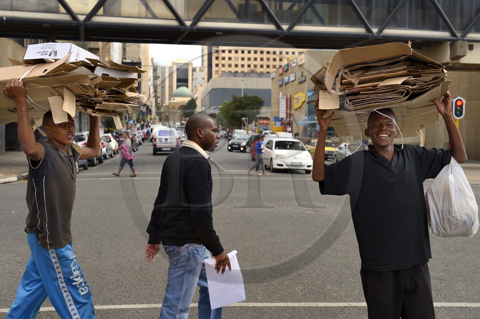 South Africa, Gauteng Province, Johannesburg, disadvantaged youth in the city center