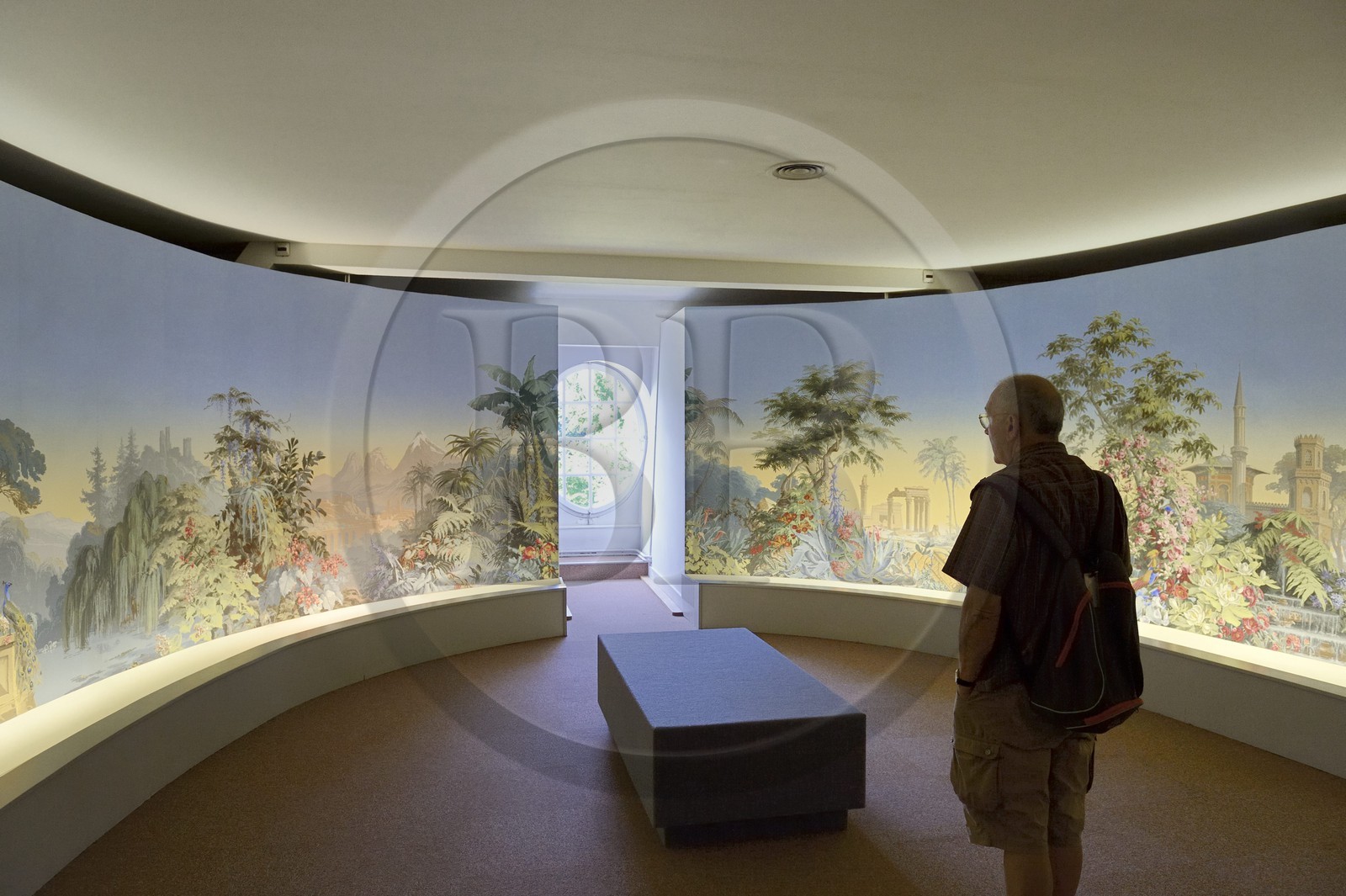 France, Haut Rhin, Mulhouse, Rixheim, Museum of the wallpaper,  Jean Zuber Manufactory panoramic wallpaper, Eldorado decor