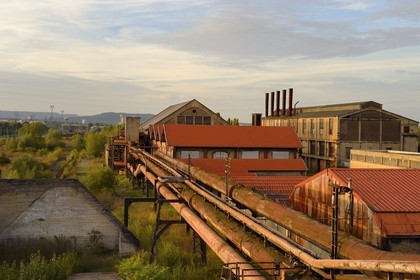 France, Moselle (57), Vallée de la Fensch, usine sidérurgique d'Uckange, Parc du Haut-fourneau U4