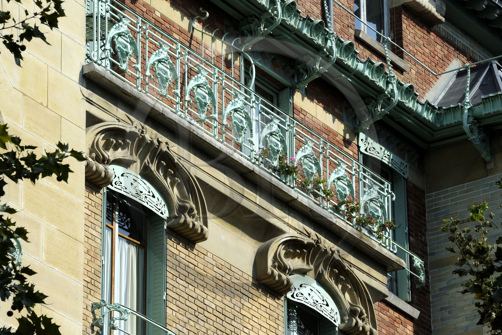France, Paris (75), le Castel-Beranger, immeuble du 14 rue La Fontaine de style Art Nouveau  par Hector Guimard