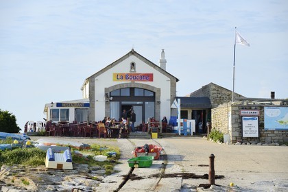 France, Finistere, La Foret Fouesnant, Glenan islands, St Nicolas Island, the restaurant La Boucane