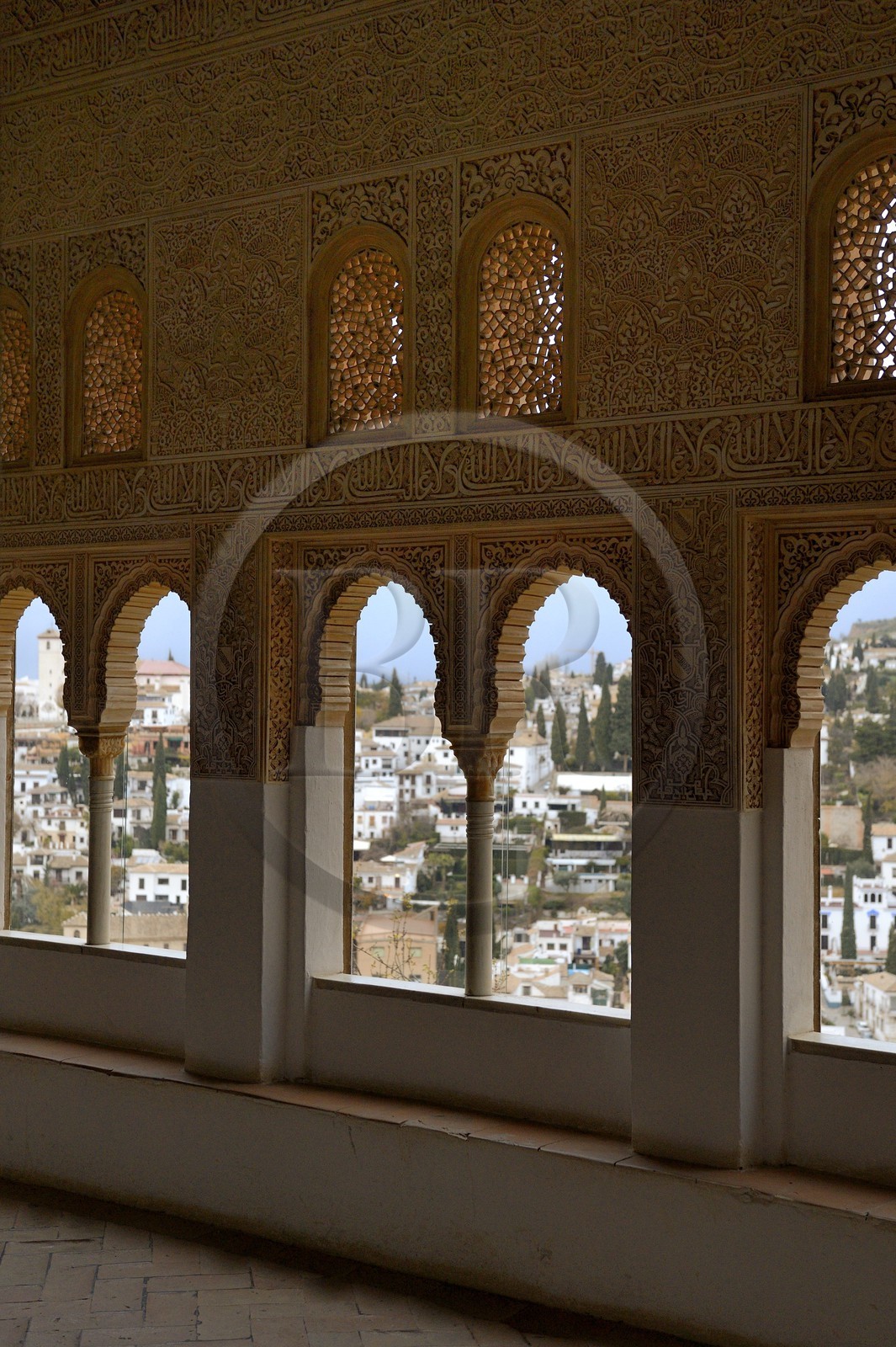 Espagne, Andalousie, Grenade, Palais nasrides de l'Alhambra, classé Patrimoine Mondial de l'UNESCO, l'oratoire du Mexuar