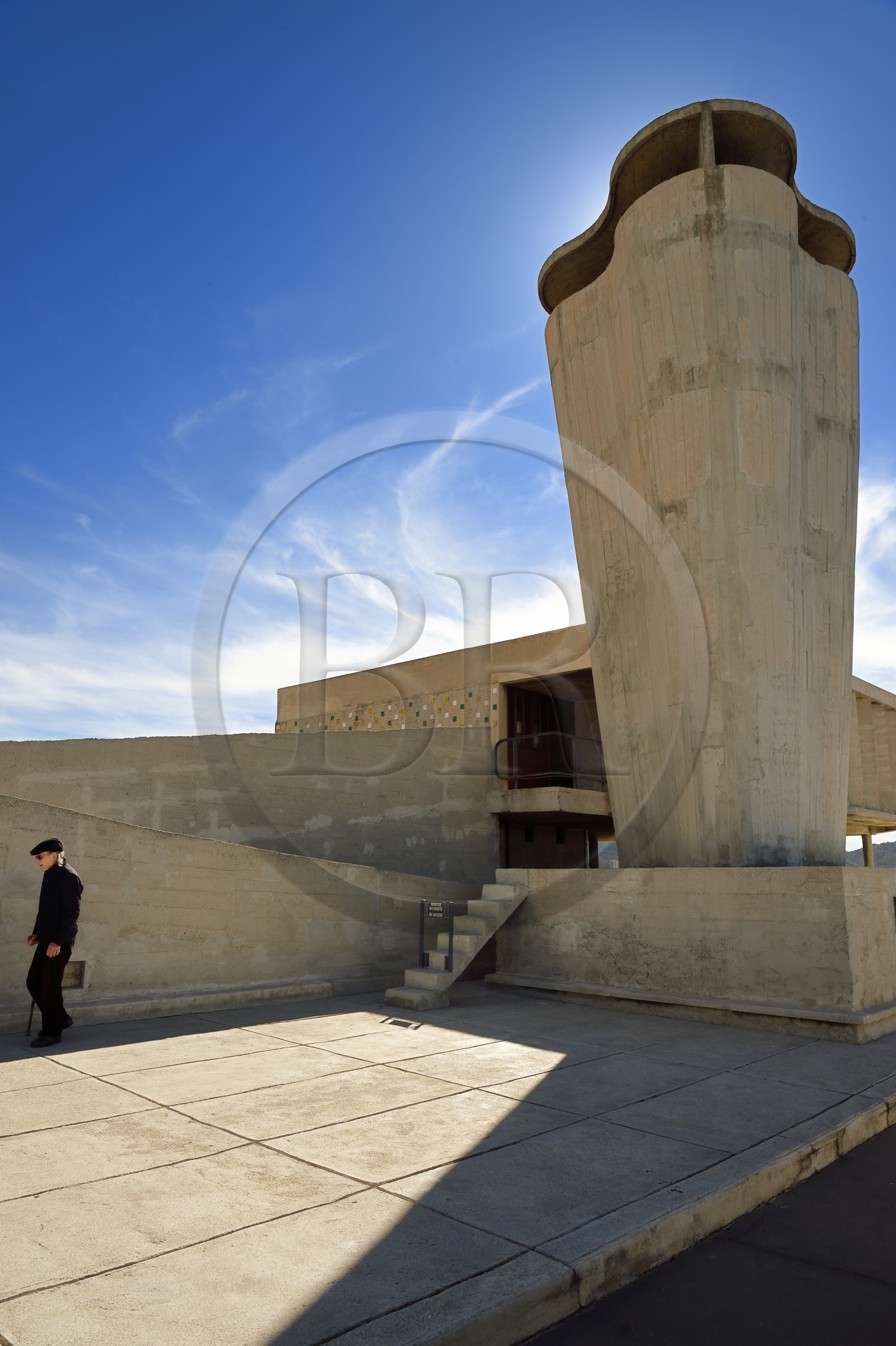 France, Bouches du Rhone, Marseille, architectural work of Le Corbusier, listed as World Heritage by UNESCO, Cite Radieuse or Radiant City by Le Corbusier, the roof-top