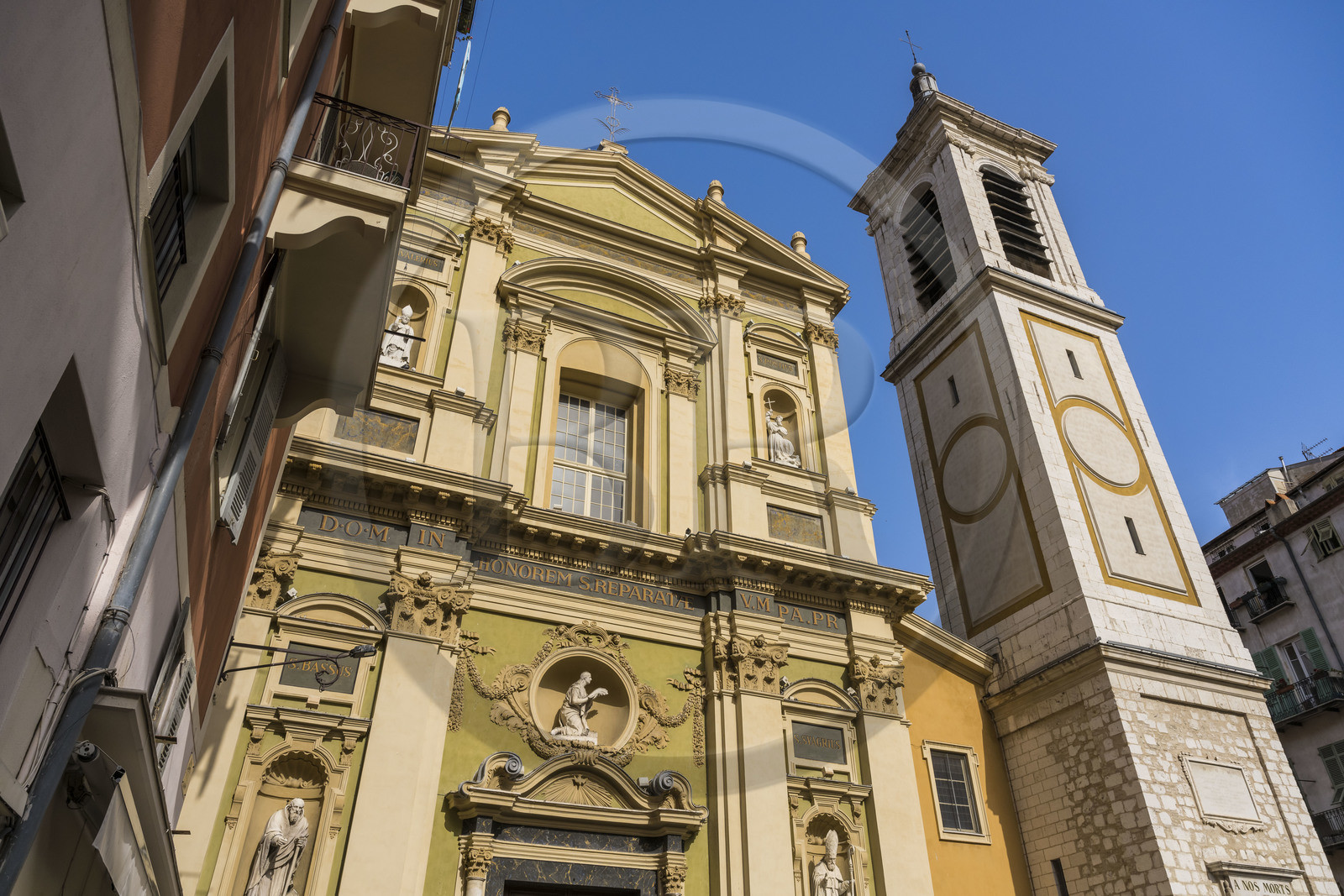 France, Alpes-Maritimes (06), Nice classée Patrimoine Mondial de l'UNESCO, le Vieux Nice, place Rossetti, Cathédrale Sainte Réparate
