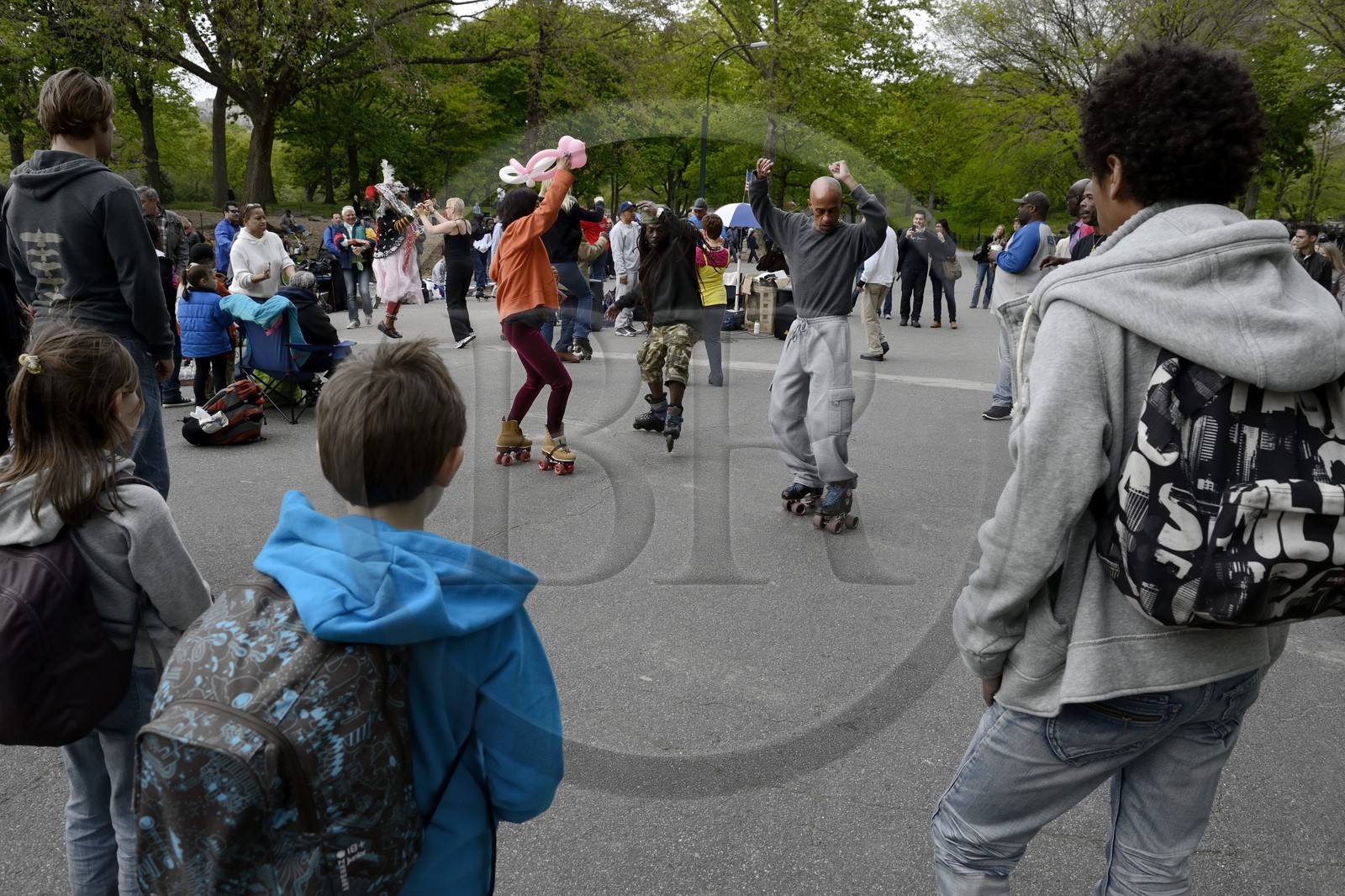 Etats-Unis, New York, Manhattan, Central Park, danse en rollers