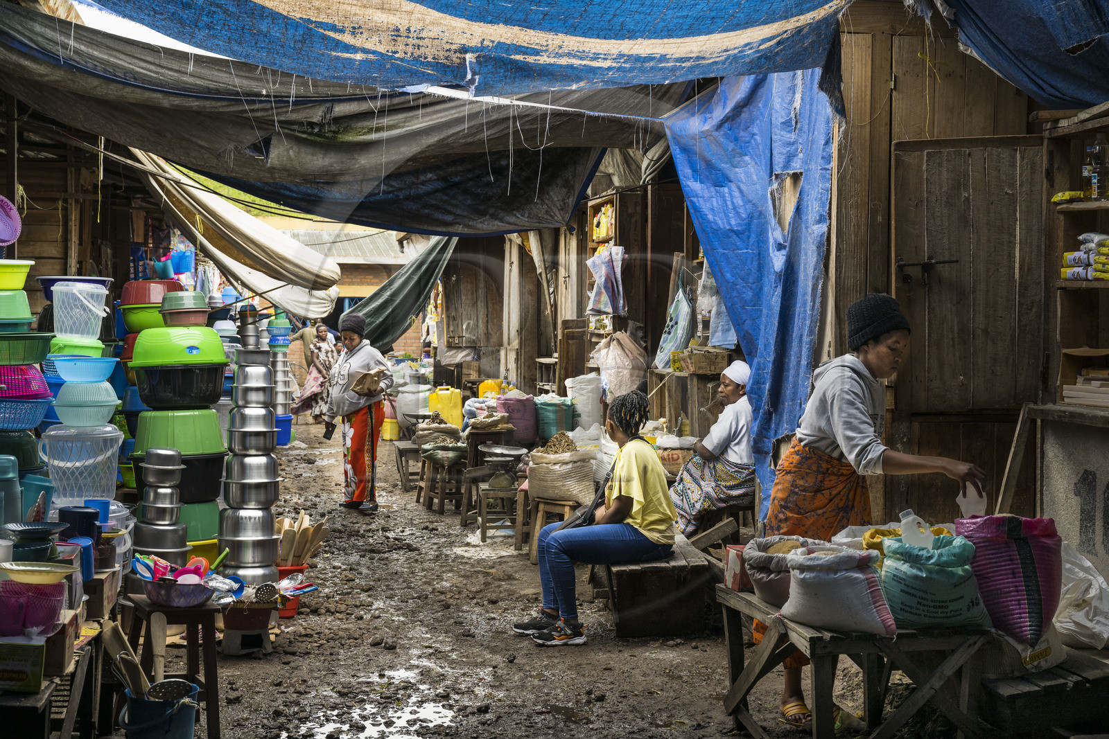 Rwanda, Province du Nord, Musanze (anciennement nommée Ruhengeri), le marché central