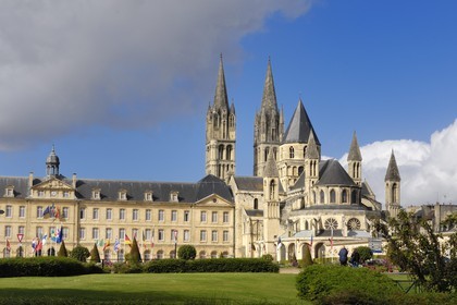France, Calvados (14), Caen, église Saint-Étienne de Caen ancienne abbatiale de l'abbaye aux Hommes, architecture romane