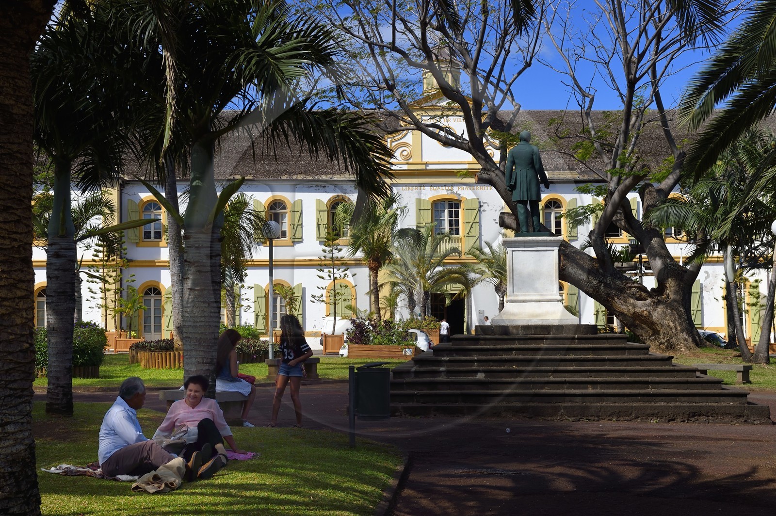 France, Ile de la Reunion, ville de Saint-Pierre, la mairie, ancien batiment de la Compagnie des Indes orientales