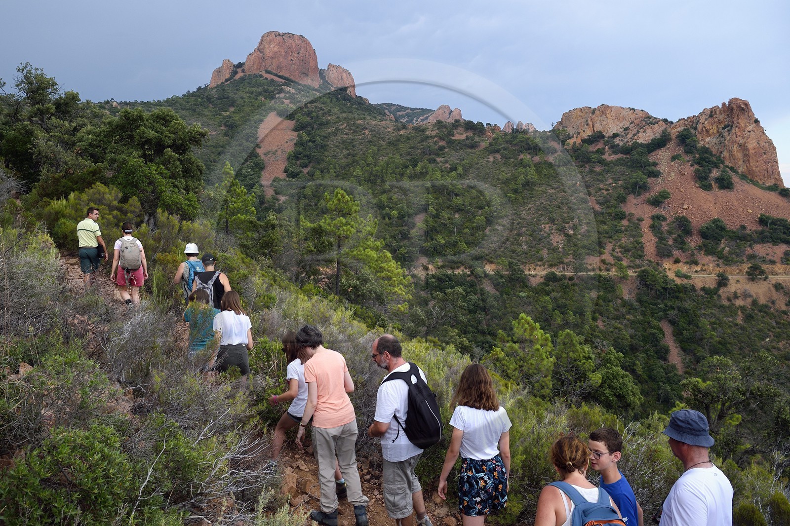 France, Var (83), Agay commune de Saint-Raphaël, massif de l'Estérel, randonnée dans le massif du Cap Roux