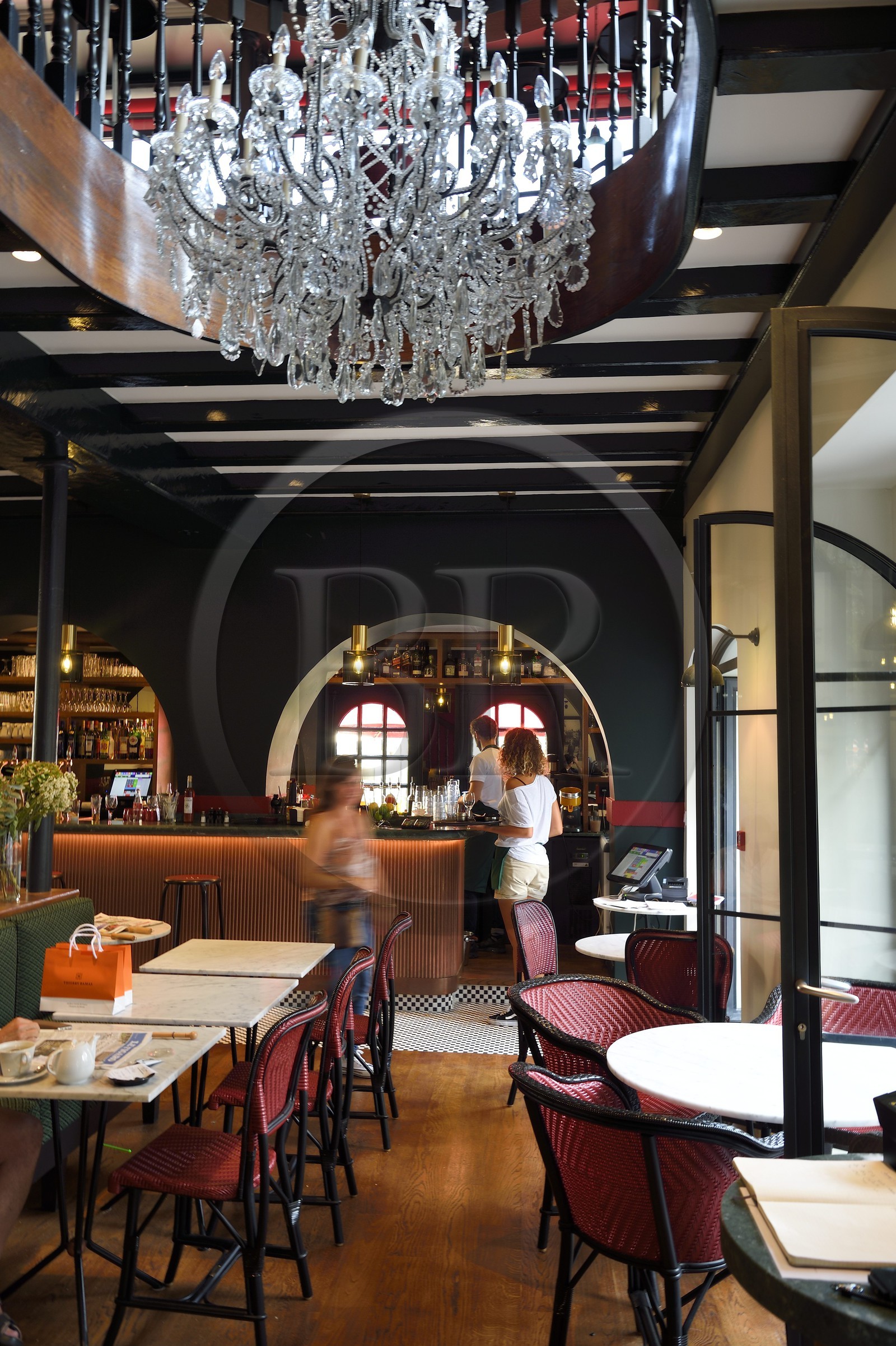 France, Pyrenees Atlantiques, Basque Country, Biarritz, brasserie Le Royalty on place Georges Clemenceau