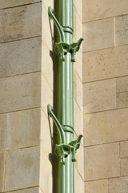 France, Meurthe-et-Moselle (54), Nancy, la Villa Majorelle de style Art Nouveau par l'architecte Henri Sauvage, gouttières de Louis Majorelle