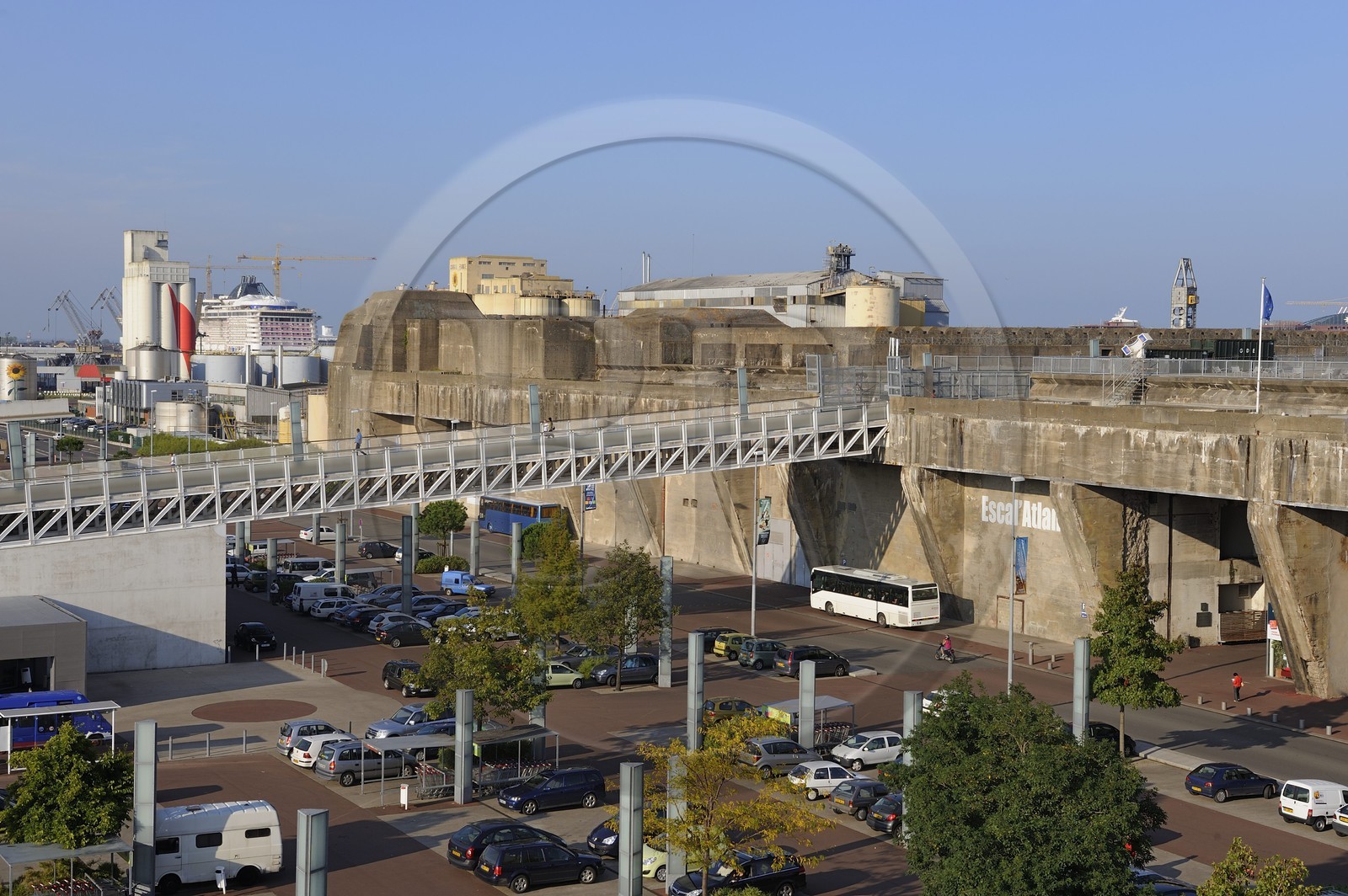 France, Loire-Atlantique (44), port de Saint-Nazaire, ancienne base sous-marine