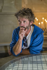 France, Gironde (33), le Verdon-sur-Mer, phare de Cordouan, classé Patrimoine Mondial de l'UNESCO, le gardien de phare Benoit Jenouvrier dans la chapelle