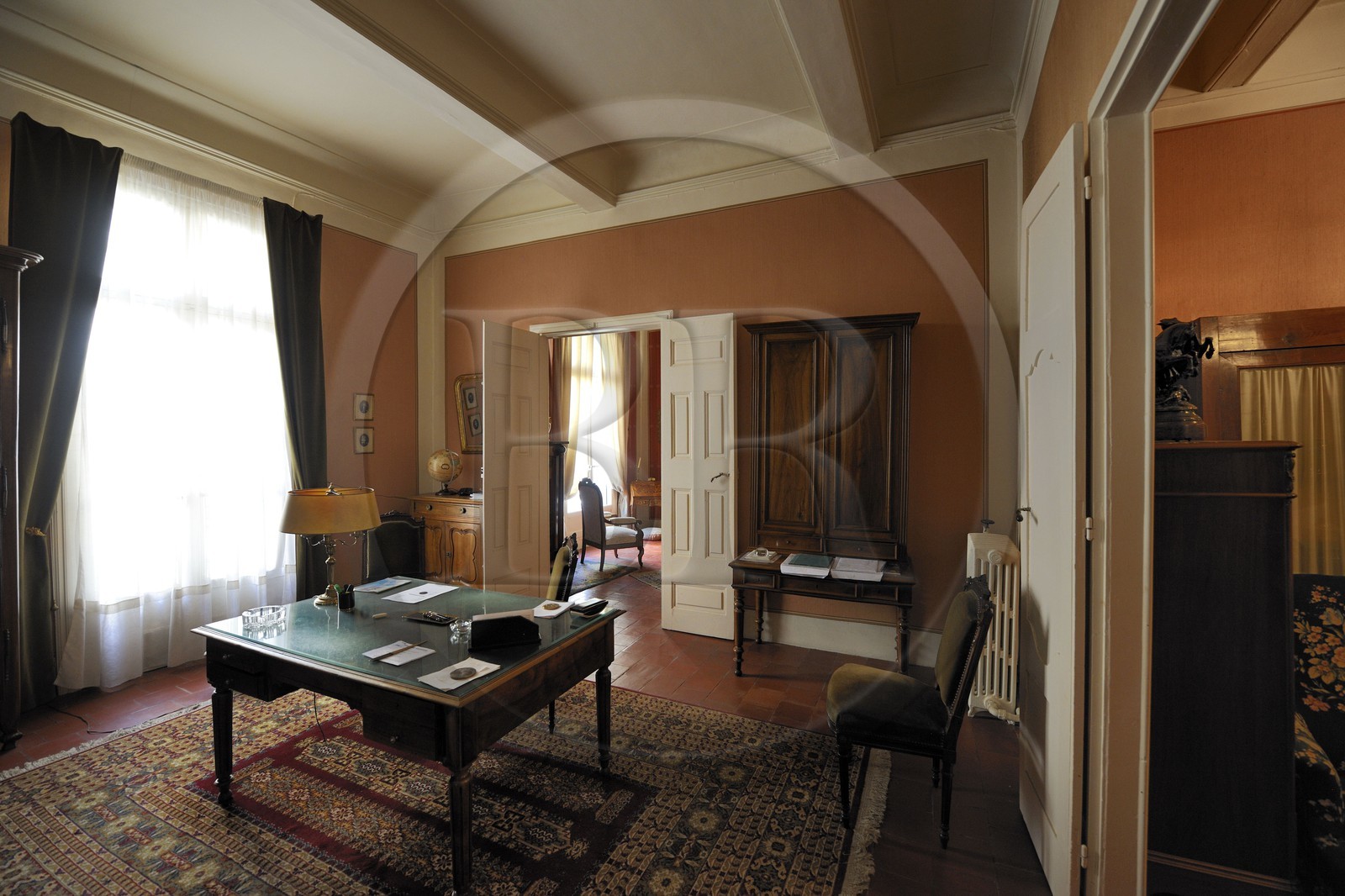 France, Herault, Pezenas, Hotel of Alfonse from the 17th century rue Conti, rooms where Molière and his company gave the Flying Doctor