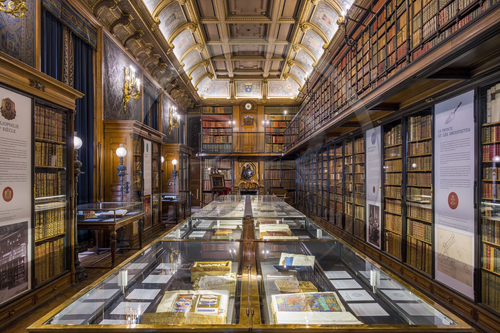 France, Oise (60), Chantilly, le chateau de Chantilly, la bibliothèque (Cabinet des Livres)