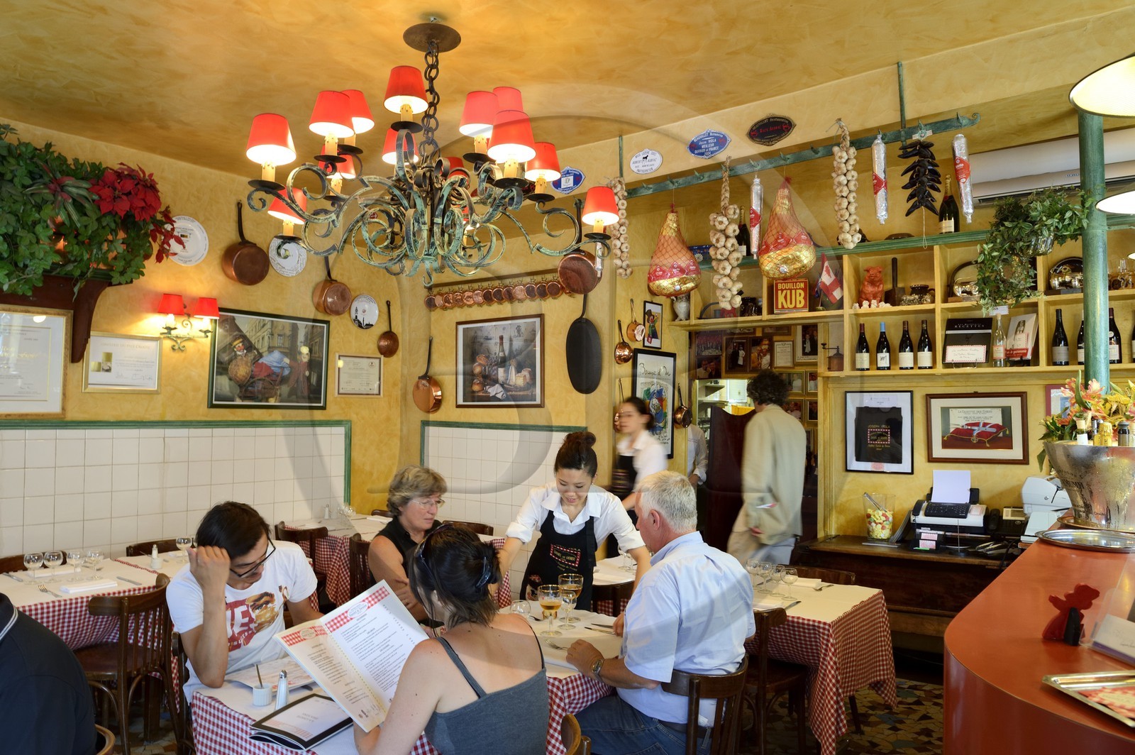 France, Rhône (69), Lyon, Restaurant bouchon lyonnais Daniel et Denise du chef Joseph Viola, meilleur ouvrier de France 2004