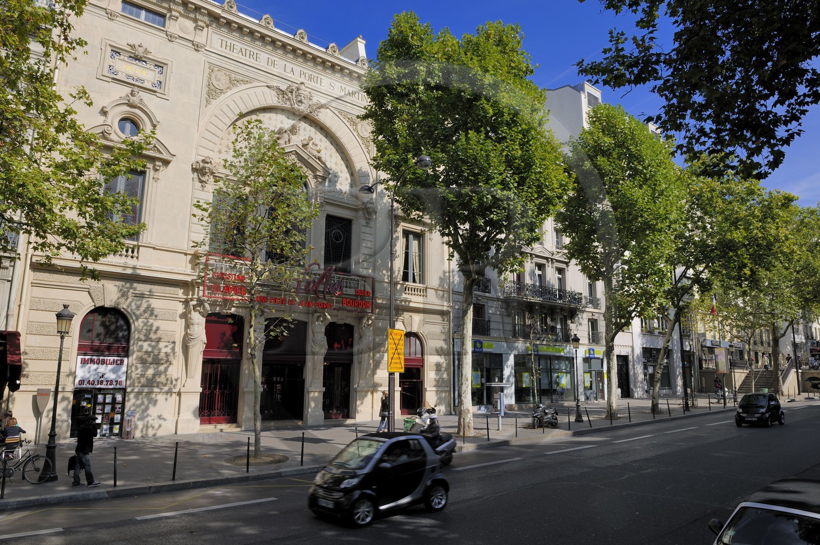 France, Paris (75), théatre de la porte Saint-Martin boulevard Saint-Martin