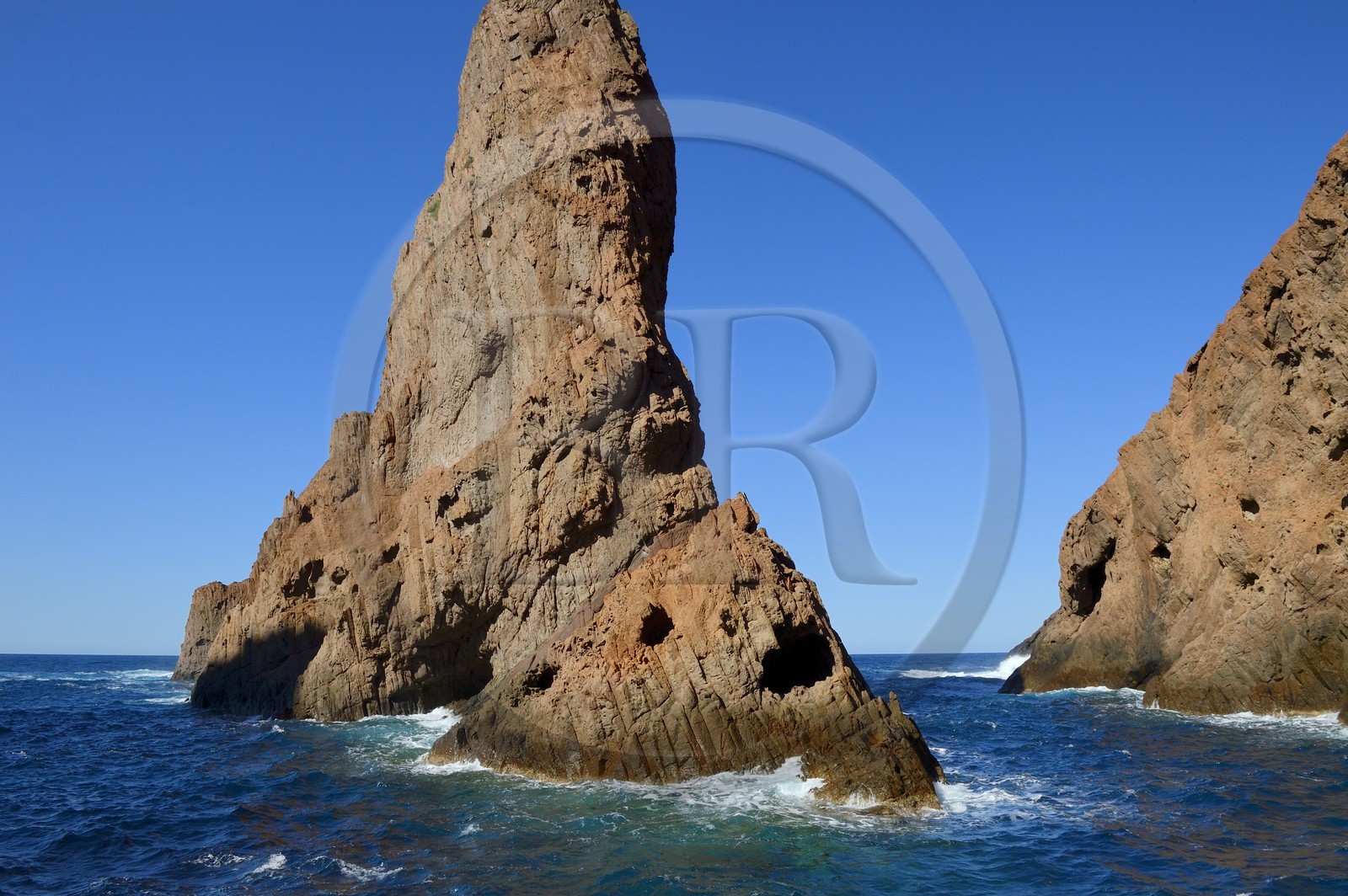 France, Corse-du-Sud (2A), Golfe de Porto, classé Patrimoine Mondial de l'UNESCO, Réserve naturelle de Scandola