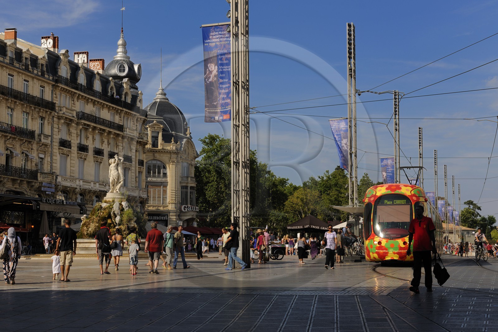 France, Hérault (34), Montpellier, centre historique, l'Ecusson, place de la Comédie
