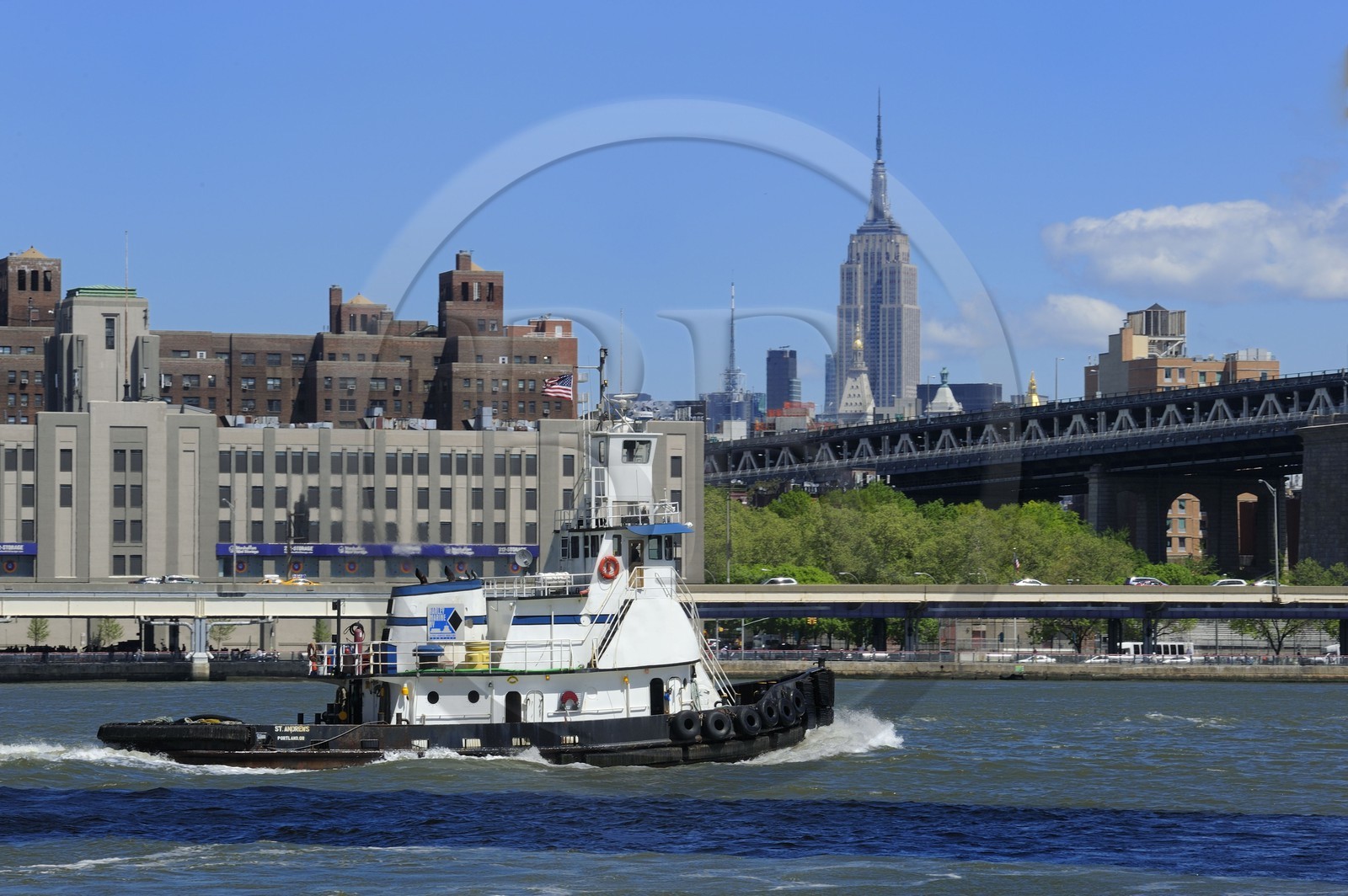 Etats-Unis, New York, Manhattan, Manhattan Bridge et Empire State Building