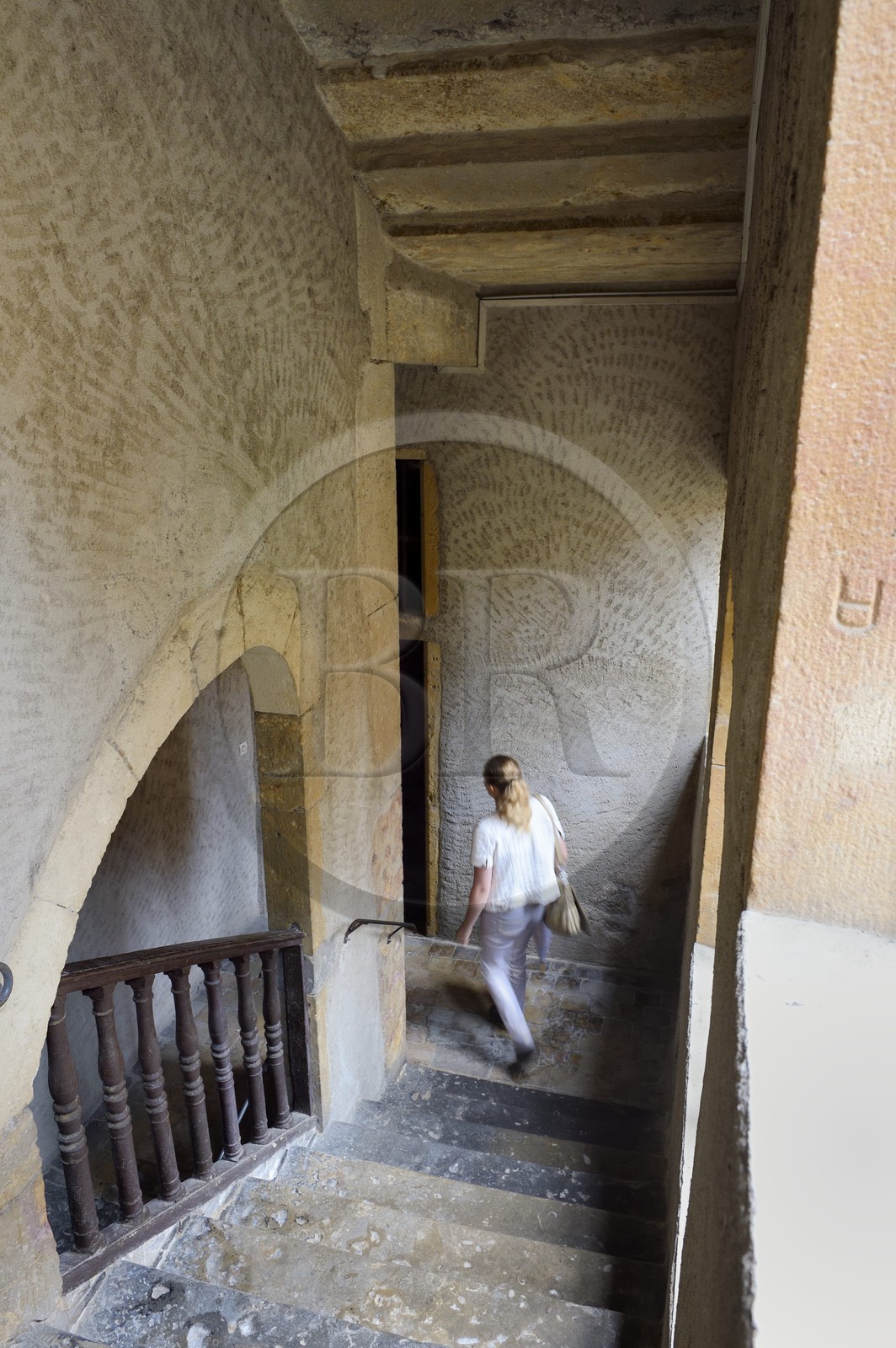 France, Rhone, Lyon, historical site listed as World Heritage by UNESCO, Vieux Lyon (Old Town), Saint George district, traboule (small passageway) from the 10-12 rue Saint Georges
