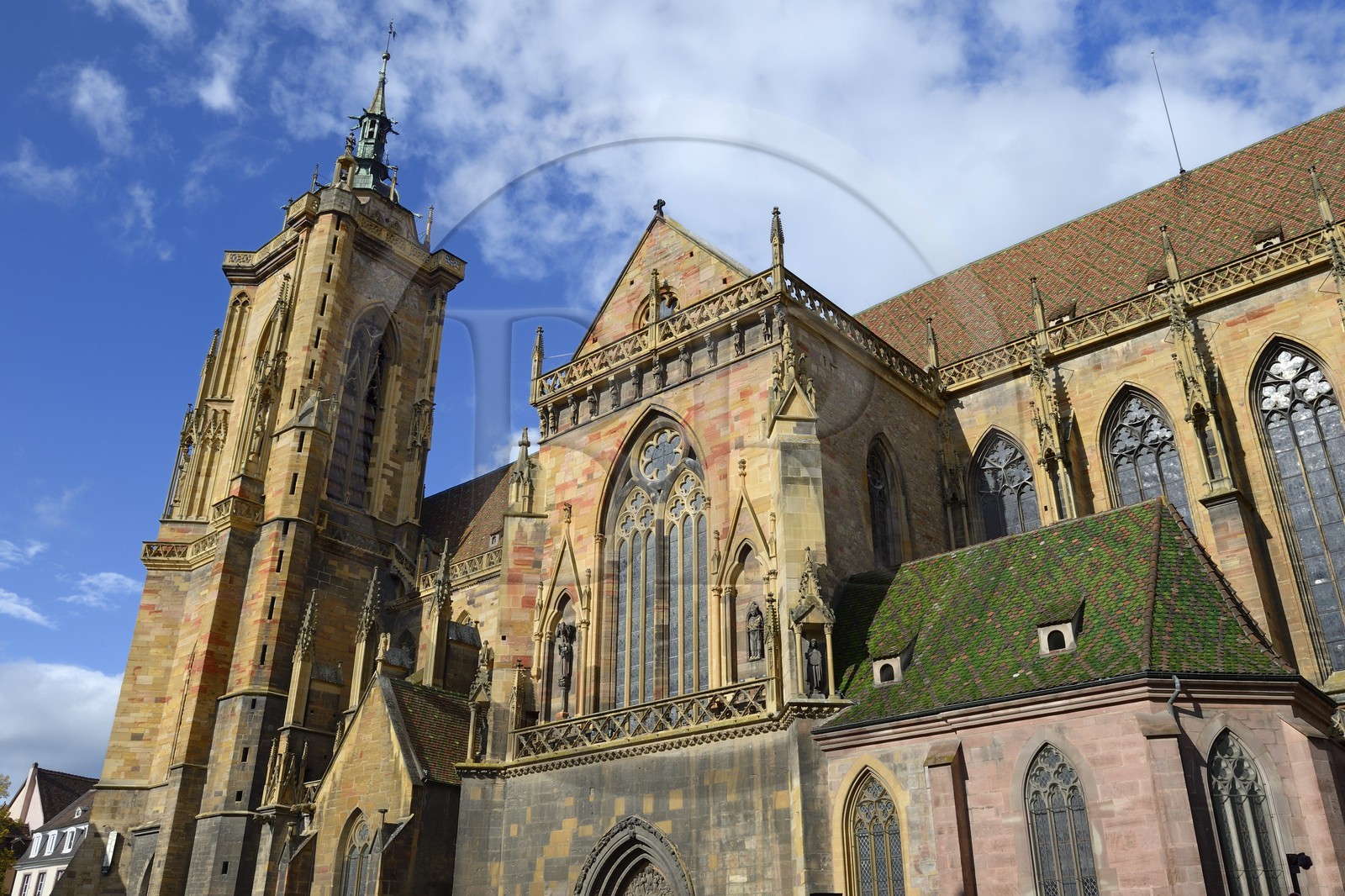 France, Haut-Rhin (68), Colmar, la cathédrale et collégiale Saint-Martin
