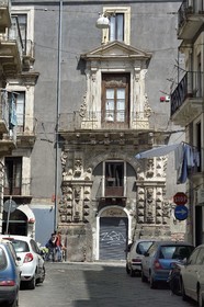 Italie, Sicile, Catane, ville baroque classée au Patrimoine Mondial de l'UNESCO, palais natal de Vincenzo Bellini