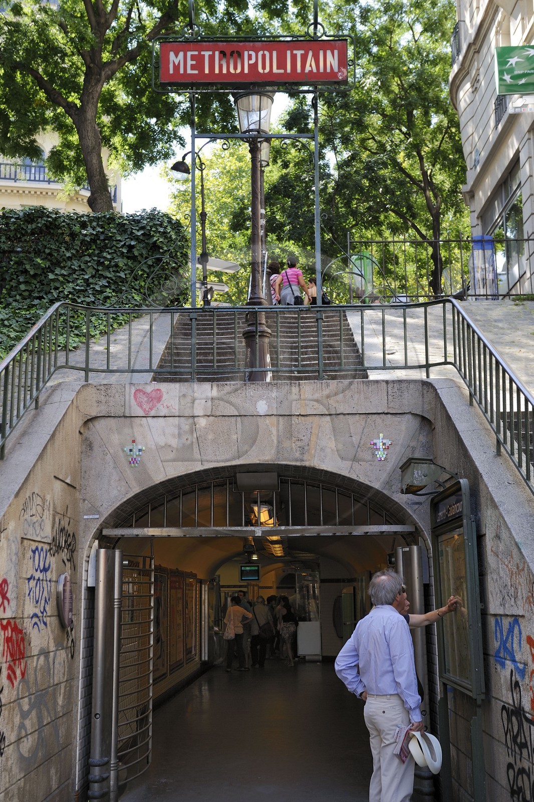 France, Paris, metro station Lamarck-Caulaincourt