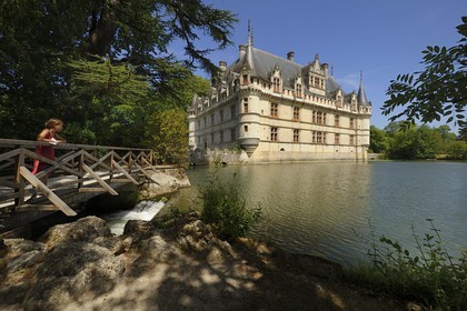 France, Indre-et-Loire (37), Vallée de la Loire classée Patrimoine Mondial de l' UNESCO, château d' Azay-le-Rideau