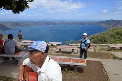 Nicaragua, Masaya, Catarina, la Lagune d'Apoyo (Laguna de Apoyo), lac de cratère volcanique