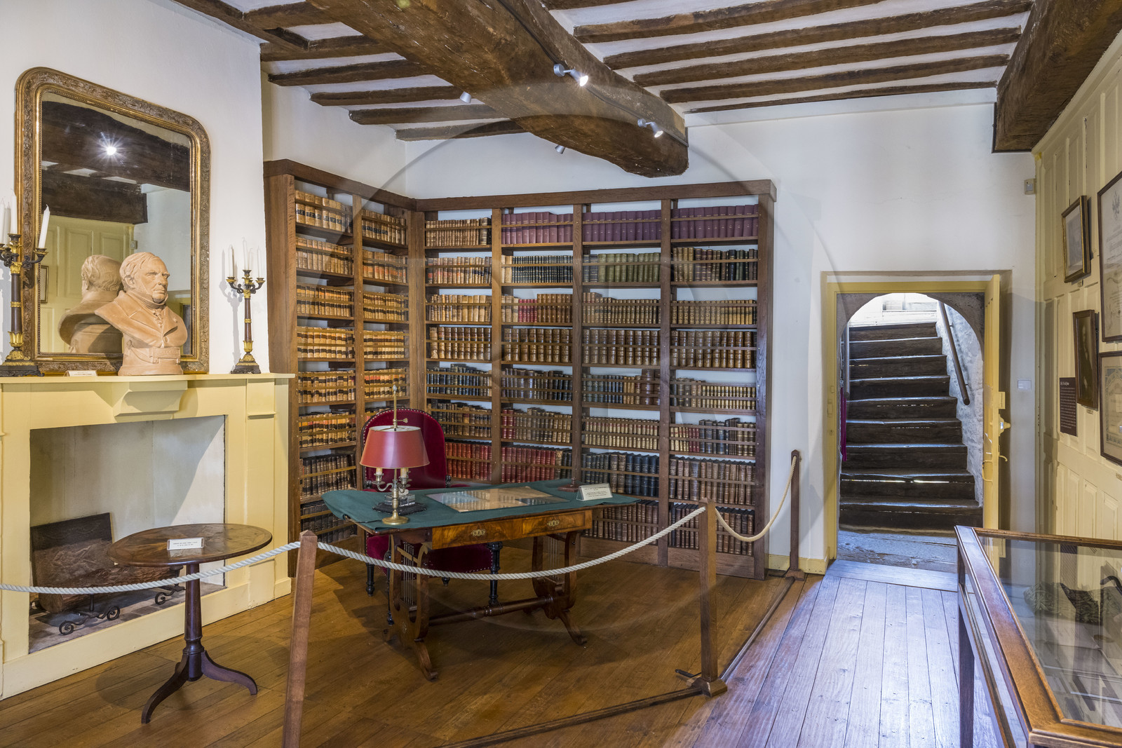 France, Côtes-d'Armor (22), Tréguier, maison natale de l'écrivain Ernest Renan devenue aujourd'hui le musée Ernest-Renan, cabinet de travail de Renan au Collège de France à Paris