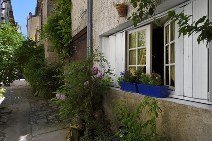 France, Dordogne (24), Perigord Pourpre, Bastide de Eymet, Carreyrou (ruelle)