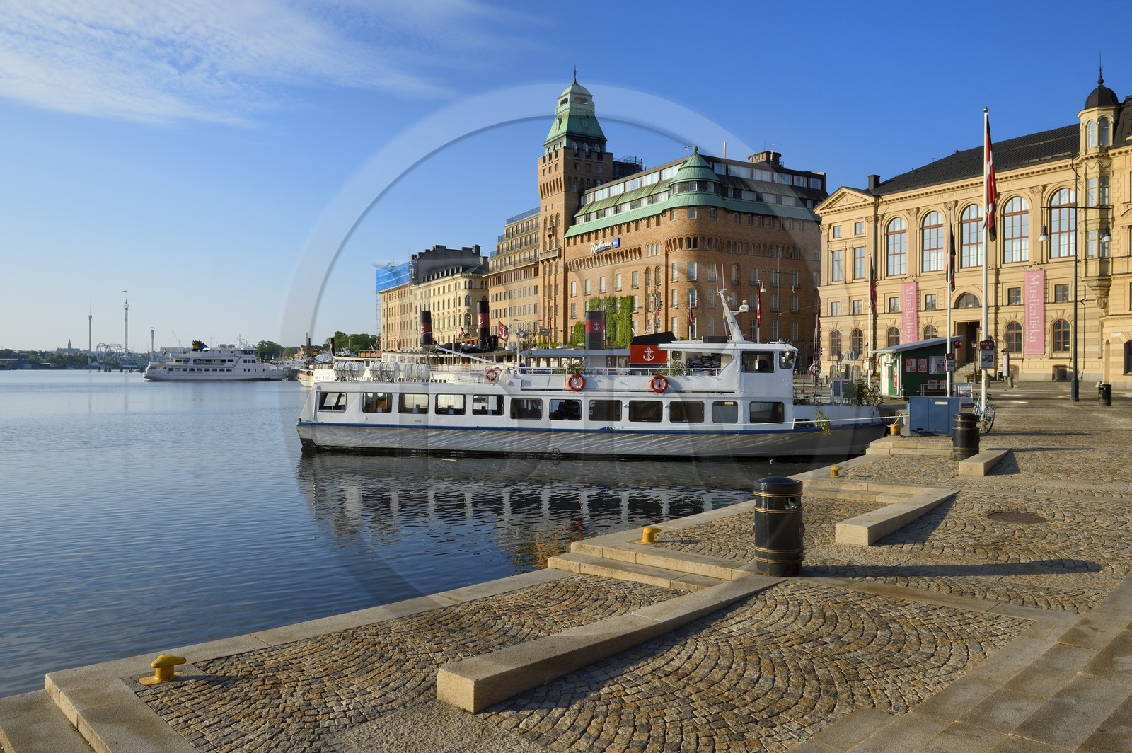 Sweden, Stockholm, Norrmalm city center district, the Radisson Blu hotel on Nybrokajen quay