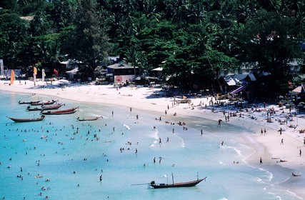 Thaïlande, Archipel îles Samui, île de Koh Pha-Ngan, la plage de Had Rin