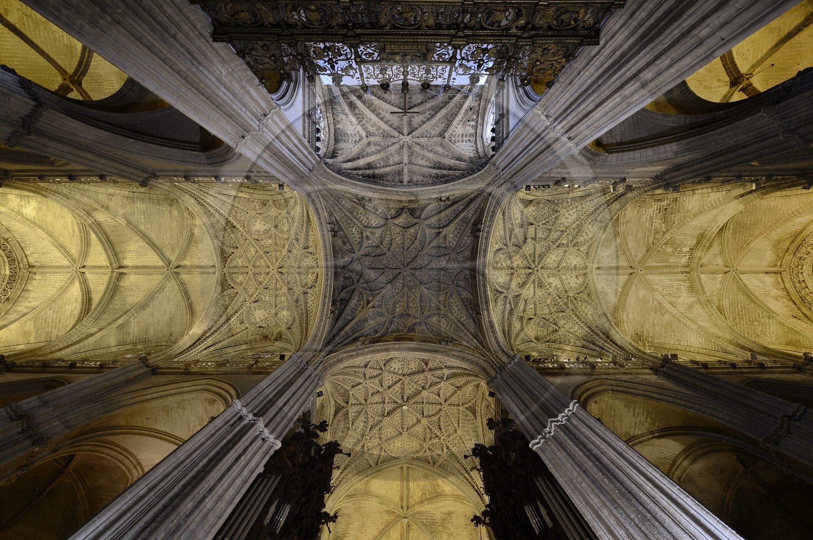 Spain, Andalusia, Seville, the cathedral, listed as World Heritage by UNESCO, the vaults in front of main chapel