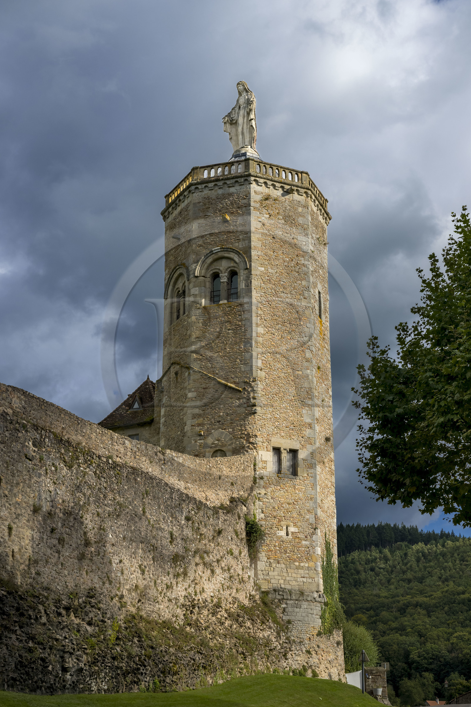 France, Saône-et-Loire (71), Autun, la tour des Ursulines du XIIe siècle