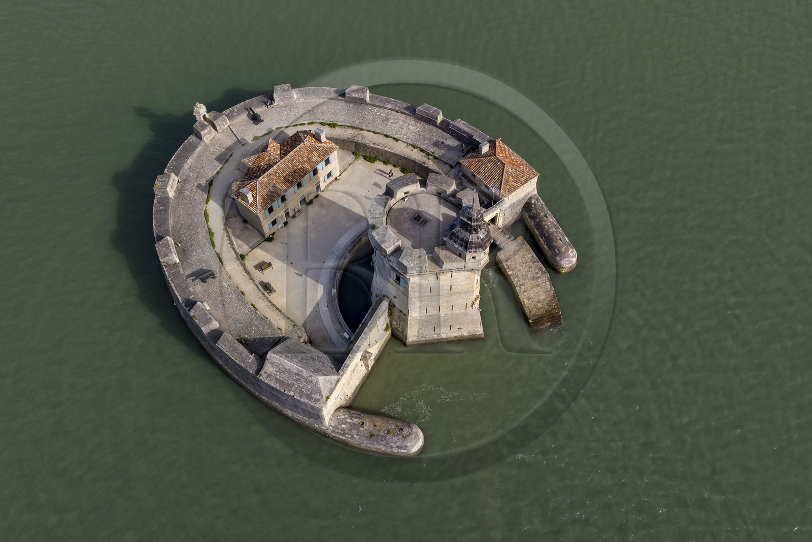 France, Charente-Maritime (17), Bourcefranc-le-Chapus, Fort Louvois aussi appellé Fort du Chapus (vue aérienne)